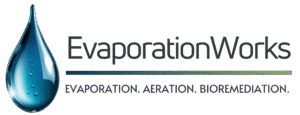 EvaporationWorks. Evapoaration. Aeration. Bioremediation. Logo